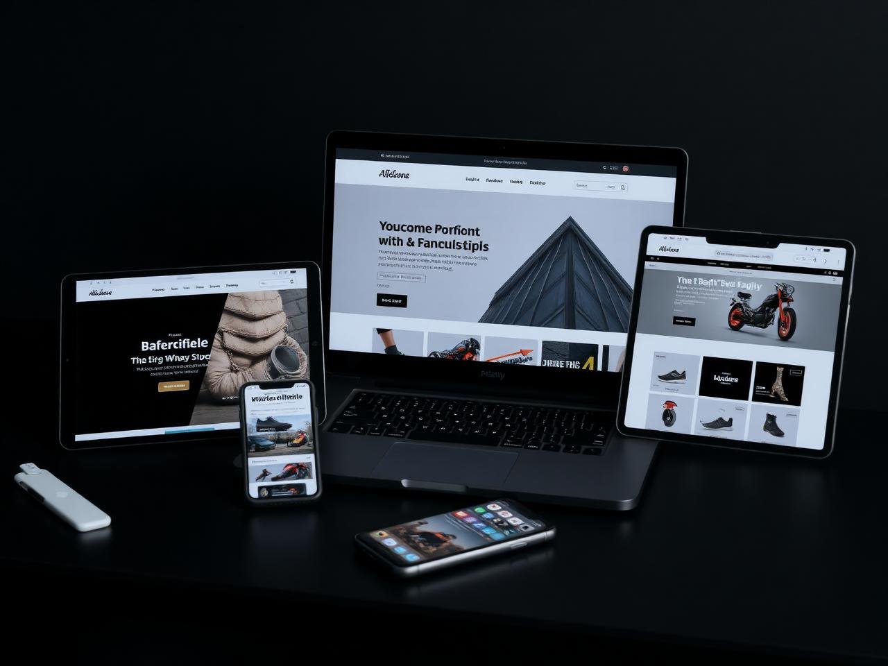 Websites designed by Bexora Solutions shown on laptop, tablet and mobile devices